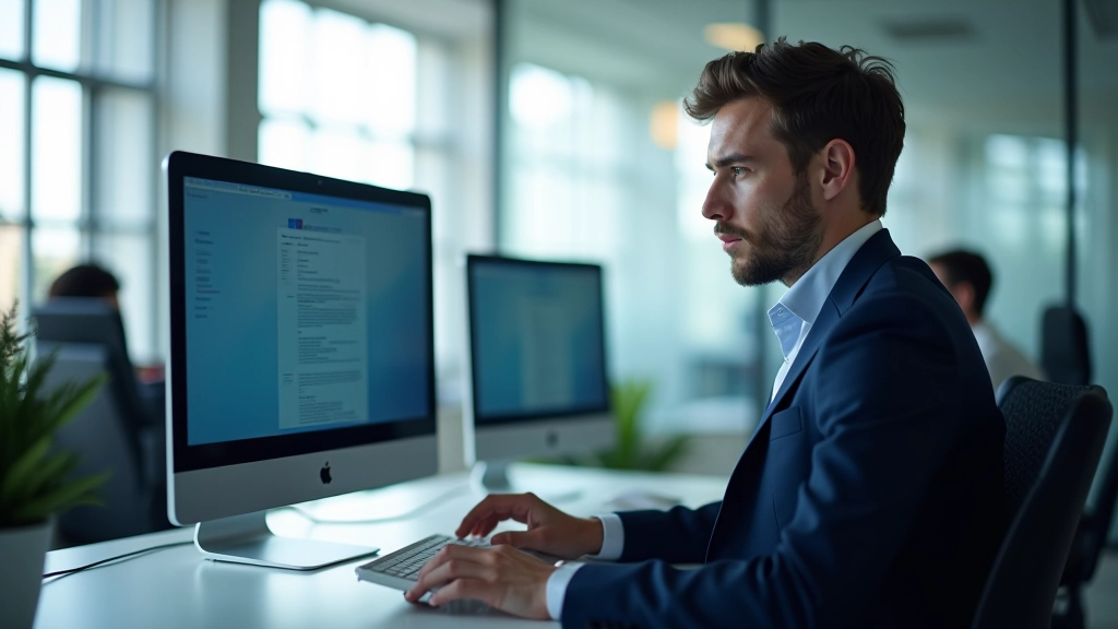 Specialisto darbo aplinka su šiuolaikine technologija ir moderniu nustatymu